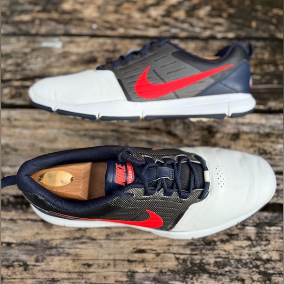 Nike Explorer CTRL SL Spikeless Sz 13 Red White Blue Golf Shoes 704694-102T4
